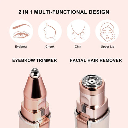 Mid Season SALE - 50% OFF - Electric Eyebrow Trimmer Set 2 in 1 Facial Hair Remover